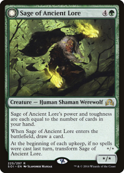 Sage of Ancient Lore // Werewolf of Ancient Hunger image