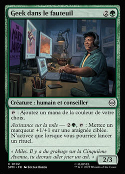 Geek dans le fauteuil image