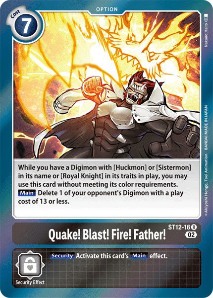 Quake! Blast! Fire! Father! ST12-16 Crop image Wallpaper