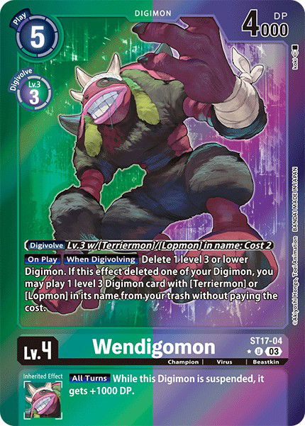 Wendigomon ST17-04 Crop image Wallpaper