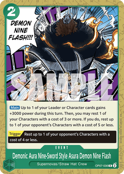 Demonic Aura Nine-Sword Style Asura Demon Nine Flash OP07-036