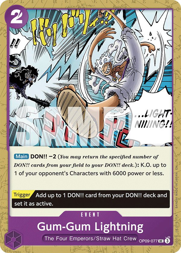 Gum-Gum Lightning OP09-077 Crop image Wallpaper