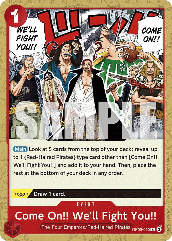 Come On!! We'll Fight You!! OP09-020 Crop image Wallpaper