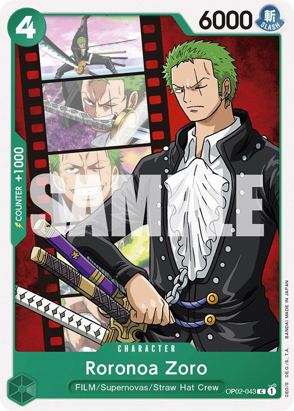 Roronoa Zoro OP02-043 Crop image Wallpaper