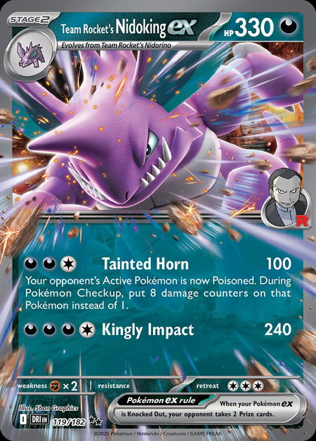 Team Rocket's Nidoking ex DRI 119