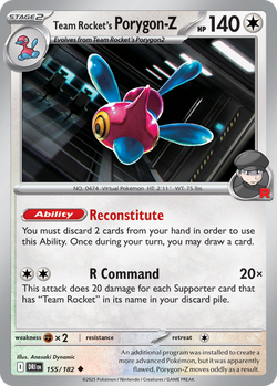 Team Rocket's Porygon-Z DRI 155 image