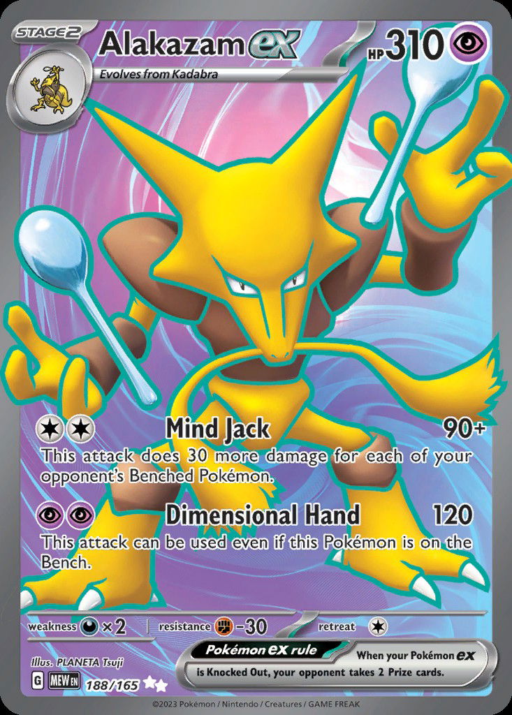 Alakazam ex sv3pt5 188 Crop image Wallpaper