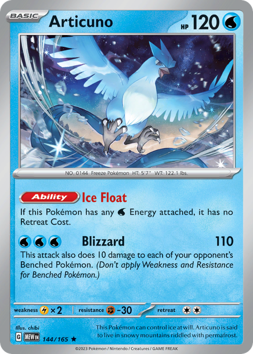 Articuno sv3pt5 144  Pokemon TCG POK Cards