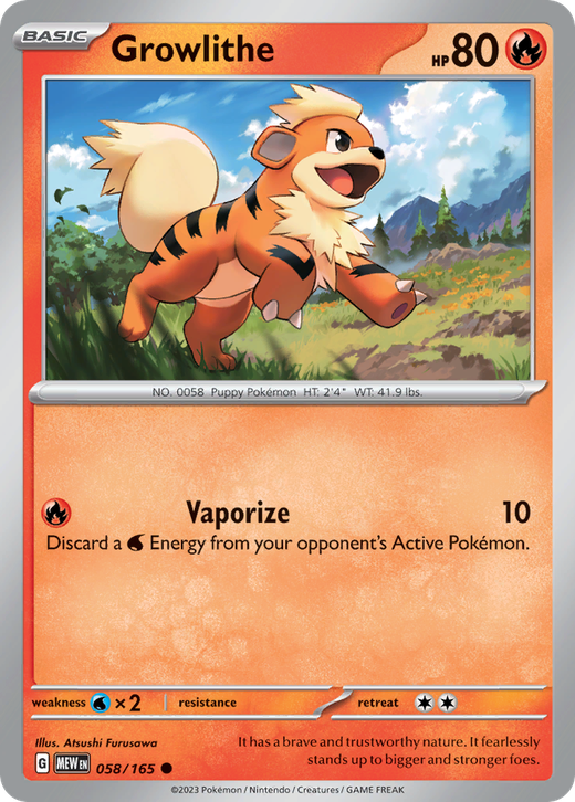 Growlithe sv3pt5 58 translates to Caninos sv3pt5 58 in French. image