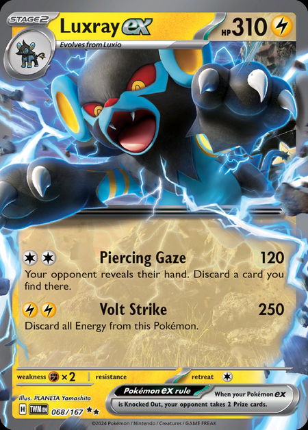 Luxray ex: Upgrade with Black Bolt & White Flare (Standard, 2025.2 - Ver.1) deck image