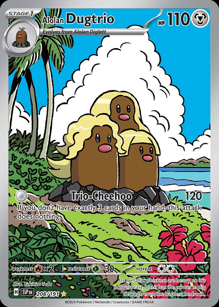 Alolan Dugtrio SSP 208 Crop image Wallpaper