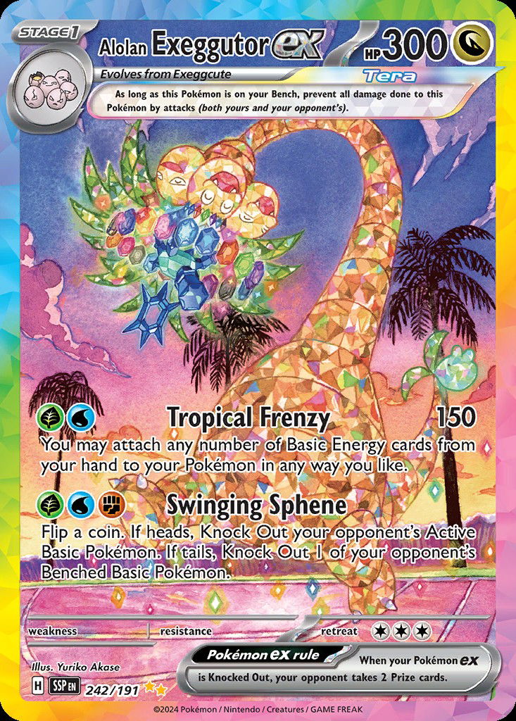 Alolan Exeggutor ex SSP 242 Crop image Wallpaper