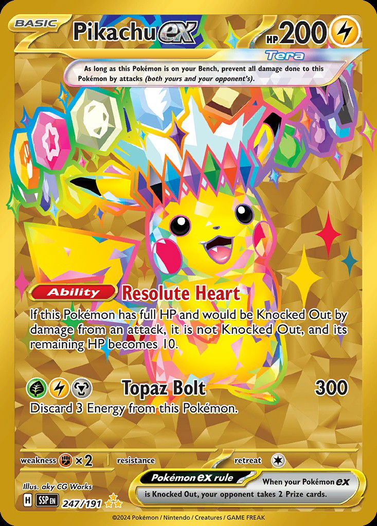 Pikachu ex SSP 247 | Pokemon TCG POK Карты