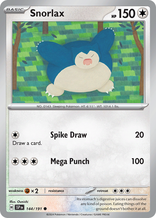 Snorlax SSP 144 Full hd image