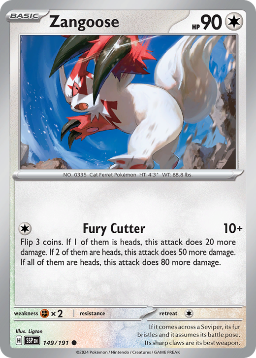 Zangoose SSP 149 Full hd image