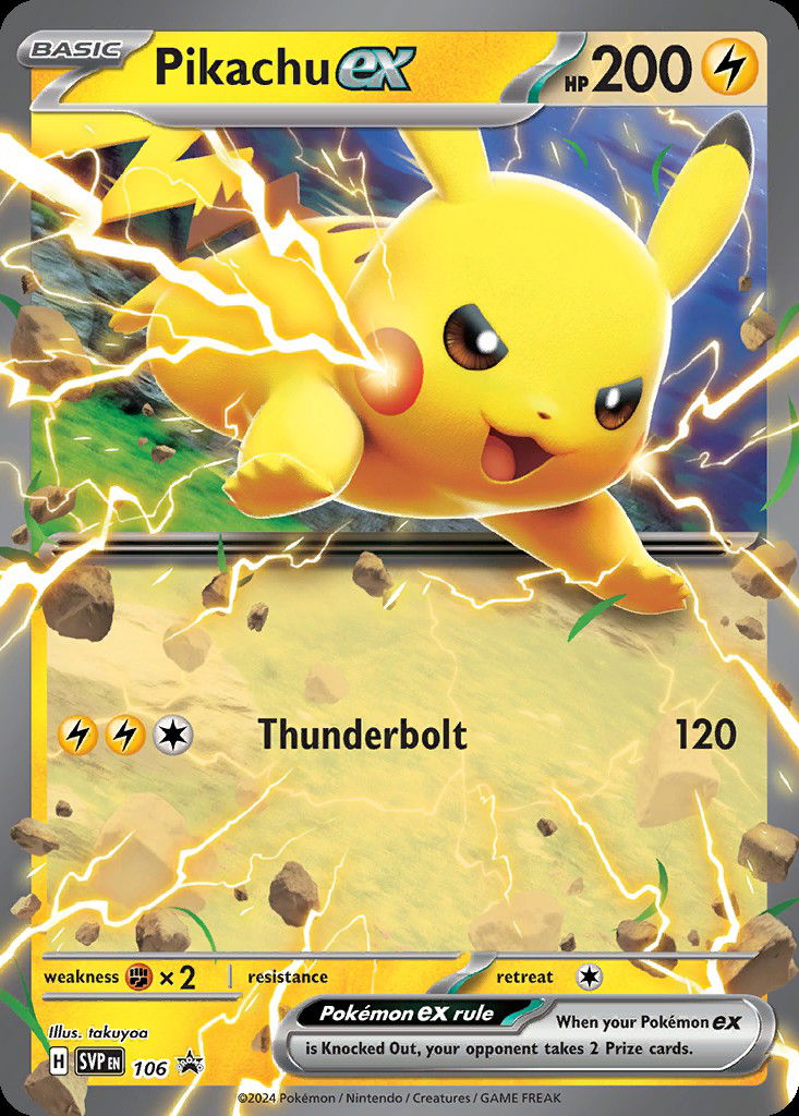 Pikachu ex PR-SV 106 Crop image Wallpaper