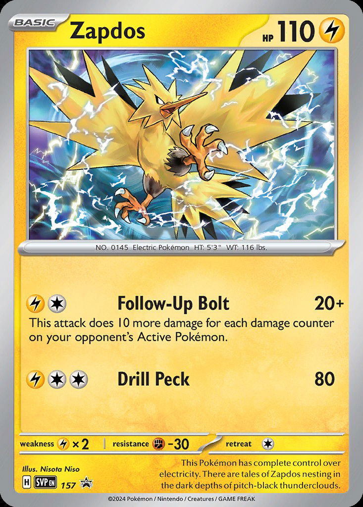 Zapdos PR-SV 157 Crop image Wallpaper