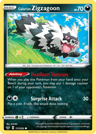 Galarian Zigzagoon SSH 117 image