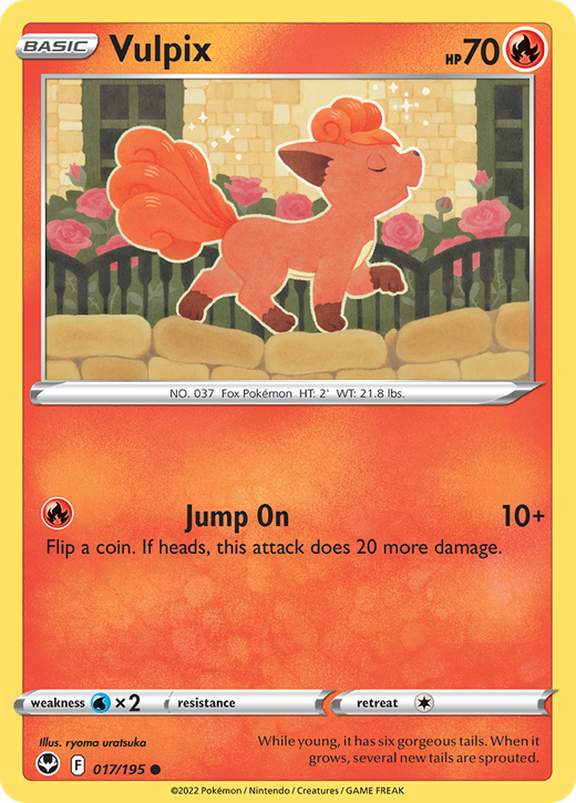 Vulpix SIT 17 translates to Vulpix ASS 17 in French. image