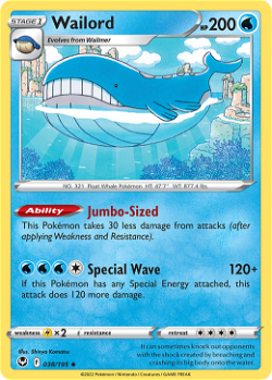 Wailord SIT 38 translates to Wailord SENTAR 38 in Portuguese. image