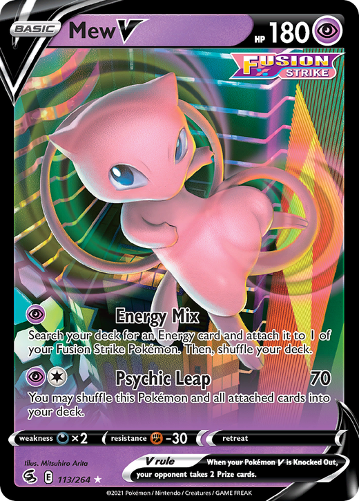 Meloetta #124/264 SWSH Fusion Strike Rare Pokemon 2021 TCG Card