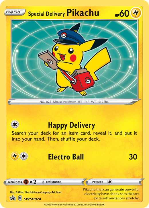 Special Delivery Pikachu PR-SW SWSH074 image