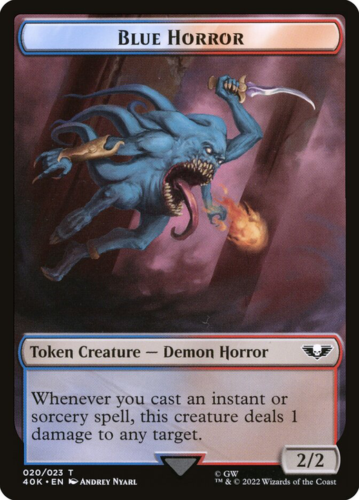 Blaue Horror-Spielmarke image