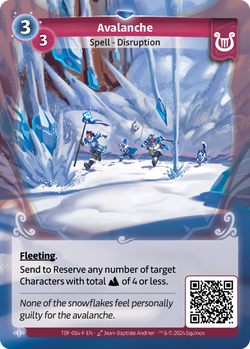 carta spoiler Avalanche F