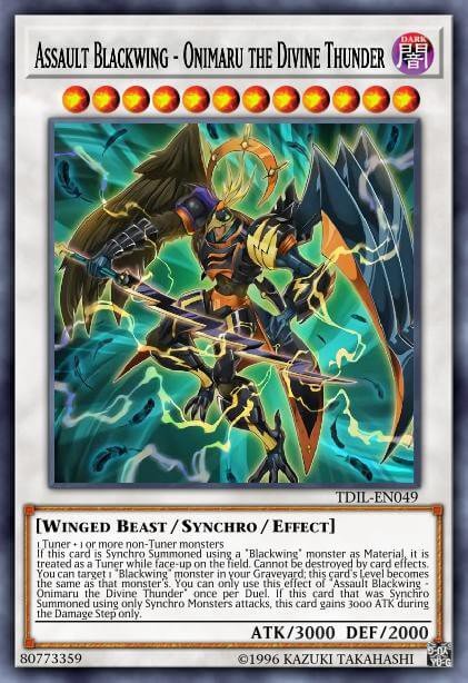 Assault Blackwing - Onimaru the Divine Thunder Crop image Wallpaper