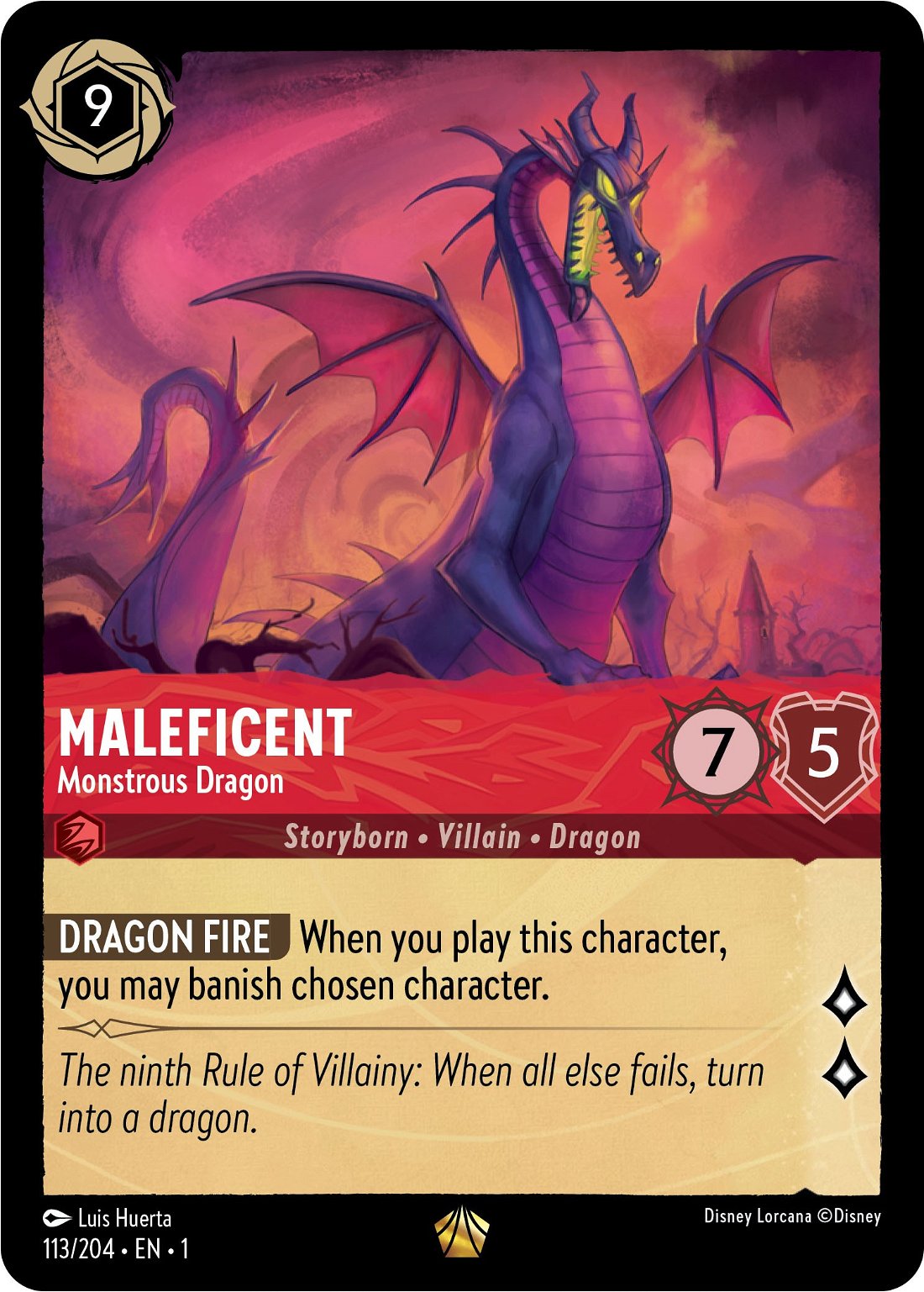 Maleficent - Monstrous Dragon Crop image Wallpaper
