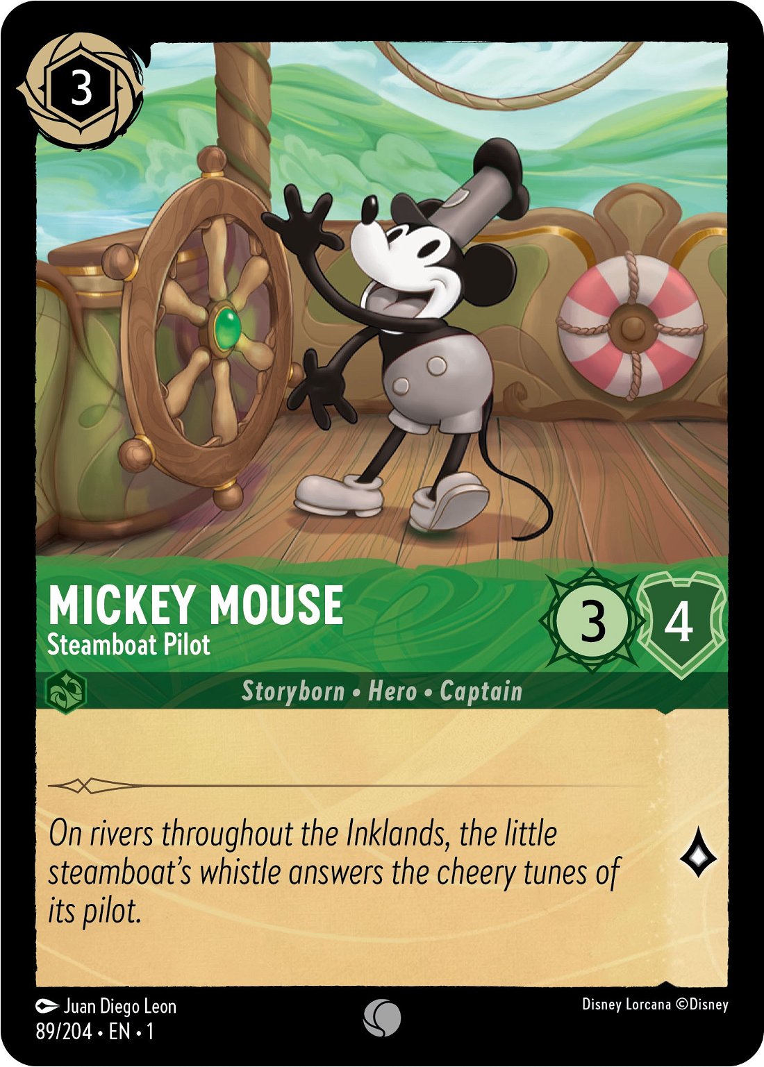 Mickey Mouse - Steamboat Pilot Crop image Wallpaper