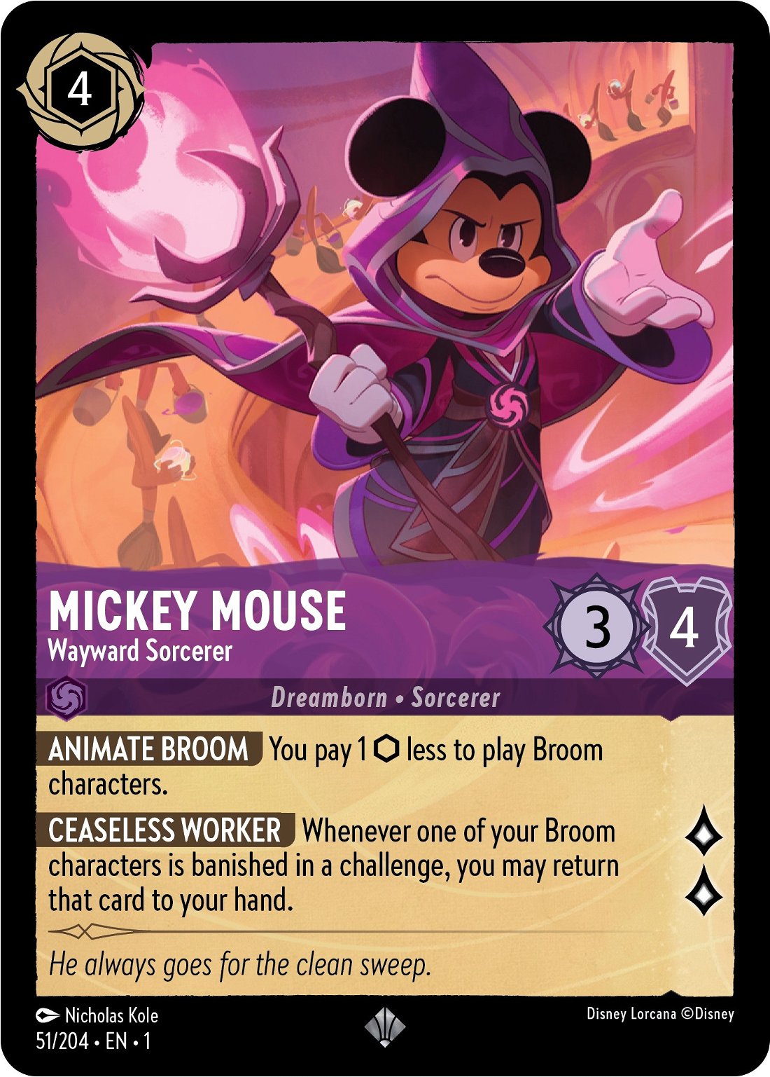 Mickey Mouse - Wayward Sorcerer Crop image Wallpaper