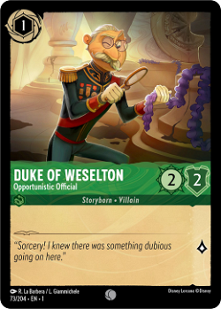 Duque de Weselton - Oficial oportunista