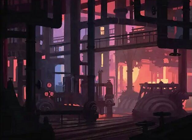 Airship Engine Room Crop image Wallpaper