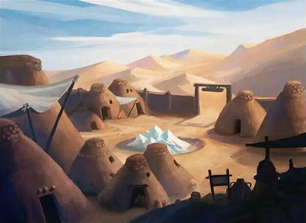 Misty Palms Oasis Crop image Wallpaper