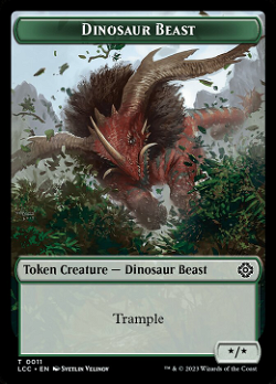 Jeton de créature Dinosaur Beast image