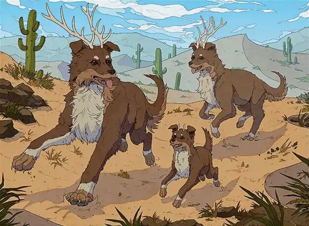 Deer-Dog Crop image Wallpaper