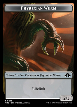 Phyrexianischer Wurm-Token image