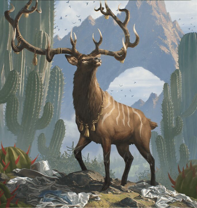 Elk Token Crop image Wallpaper