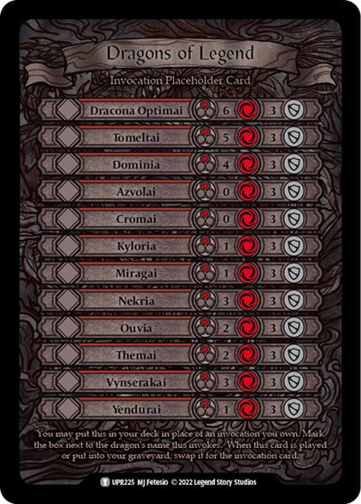 Dragons of Legend Invocation Placeholder Card image