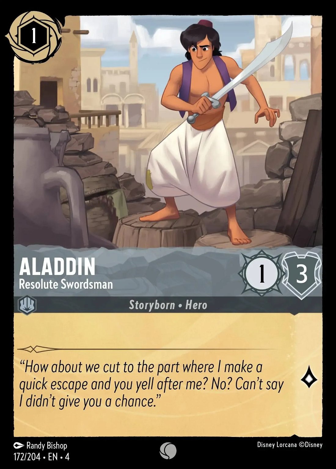 Aladdin - Resolute Swordsman Crop image Wallpaper