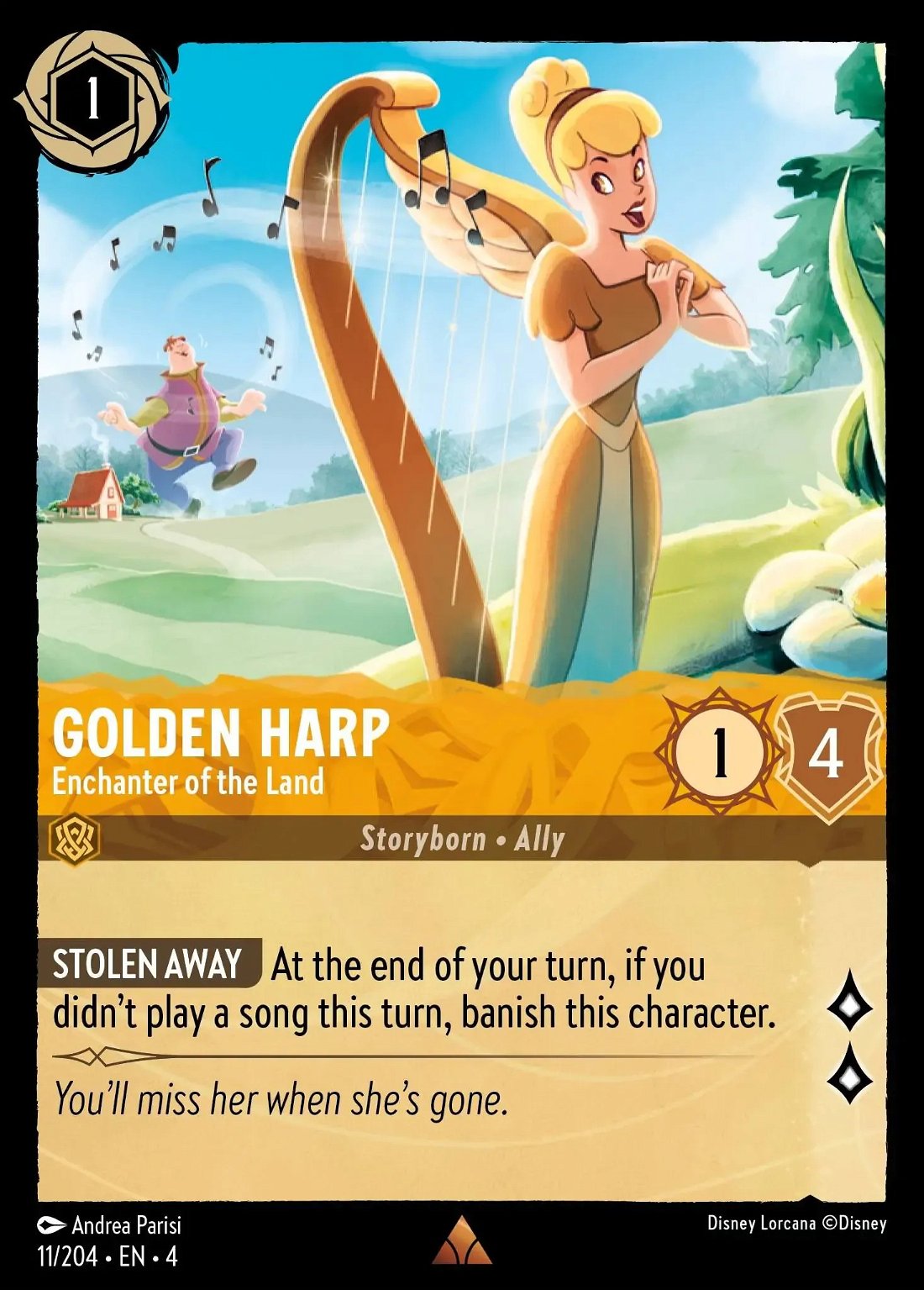 Golden Harp - Enchanter of the Land Crop image Wallpaper