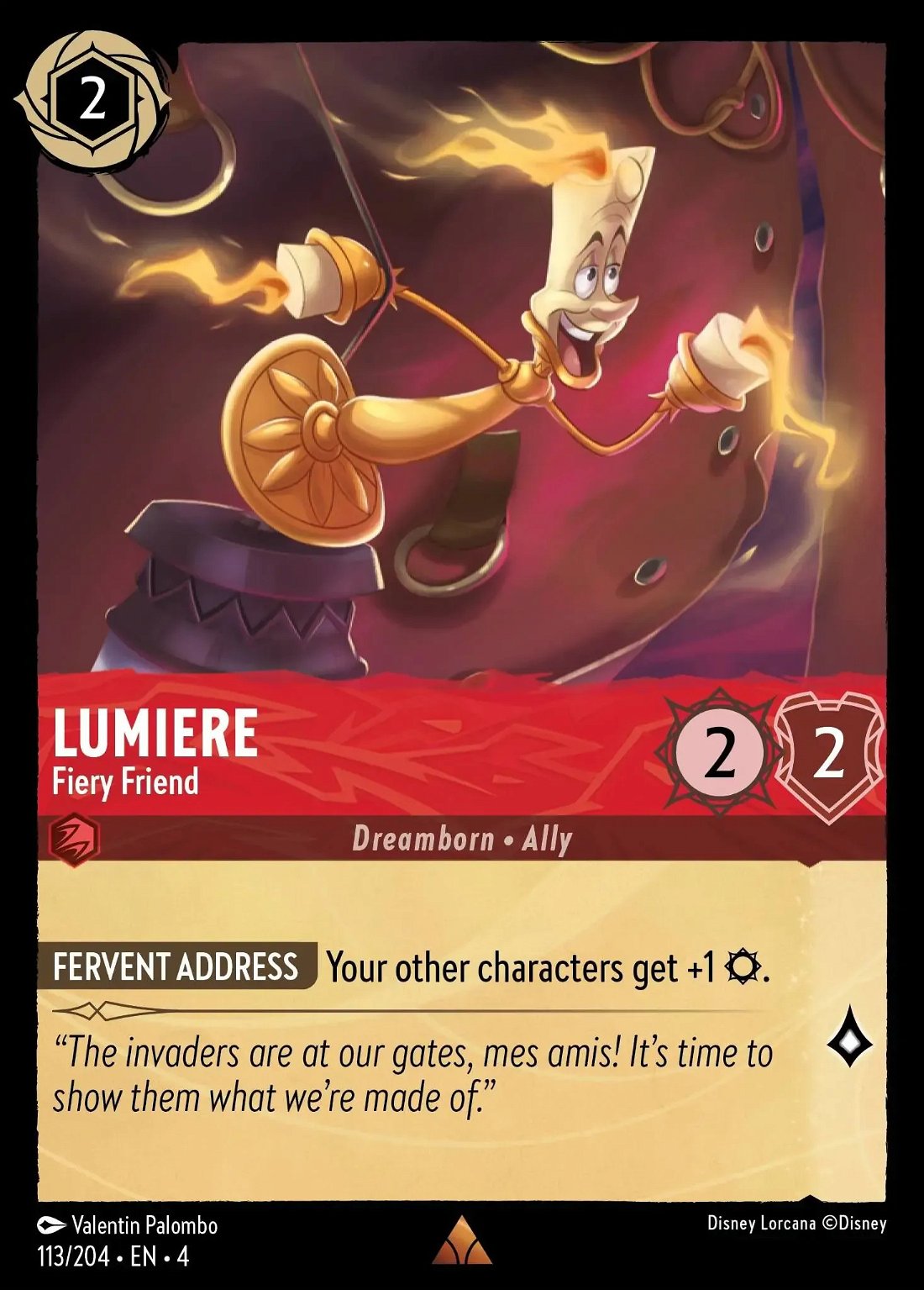 Lumiere - Fiery Friend Crop image Wallpaper