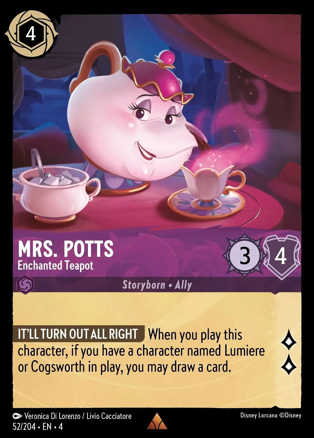 Mrs. Potts - Enchanted Teapot Crop image Wallpaper