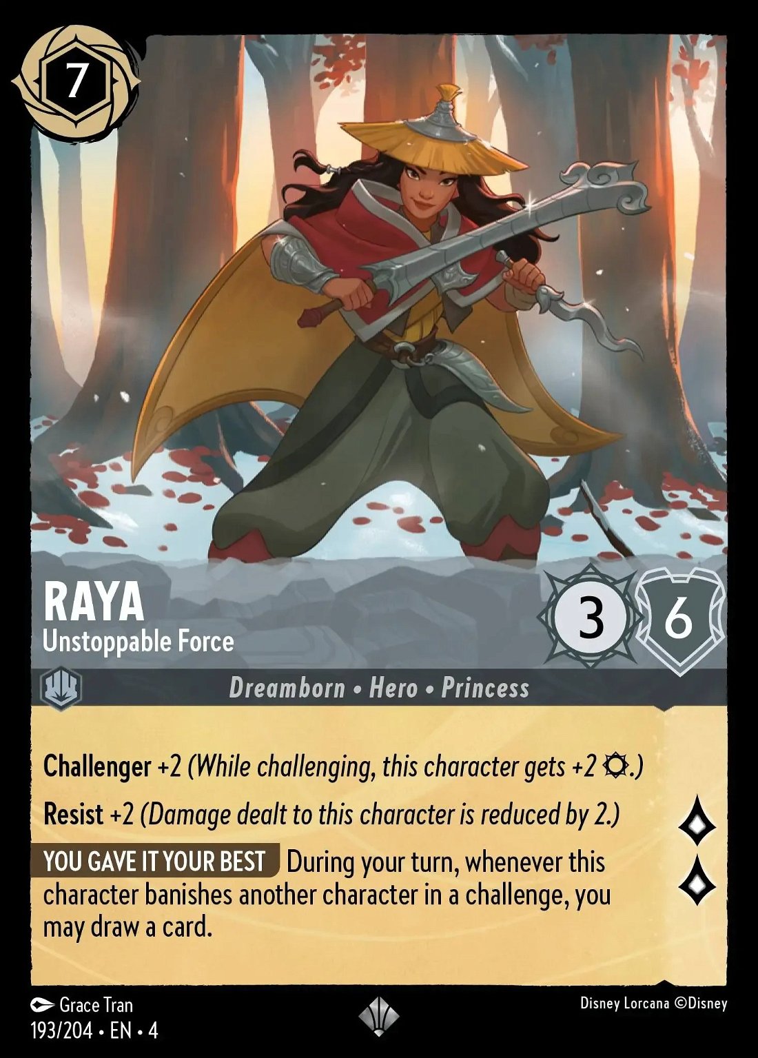 Raya - Unstoppable Force Crop image Wallpaper