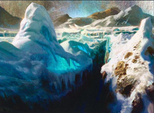 Glacial Chasm Crop image Wallpaper