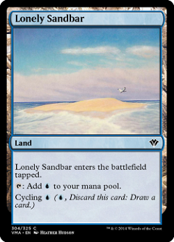 Einsame Sandbank