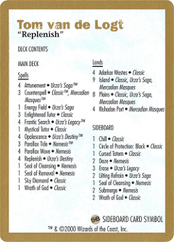 Lista de Deck de Tom van de Logt (2000) Carta