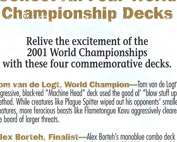2001 World Championships Ad Card Crop image Wallpaper