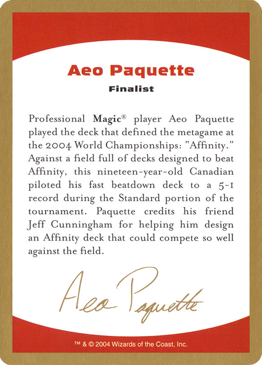 Aeo Paquette Bio Card Full hd image